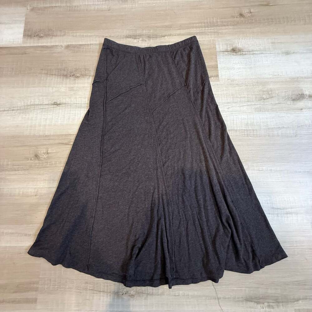 Studio M Women's Brown Asymmetrical Paneled Maxi Skirt Size Large